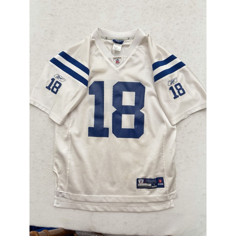 Reebok Peyton Manning Indianapolis Colts Jersey Youth Large AUTHENTIC CLEAN